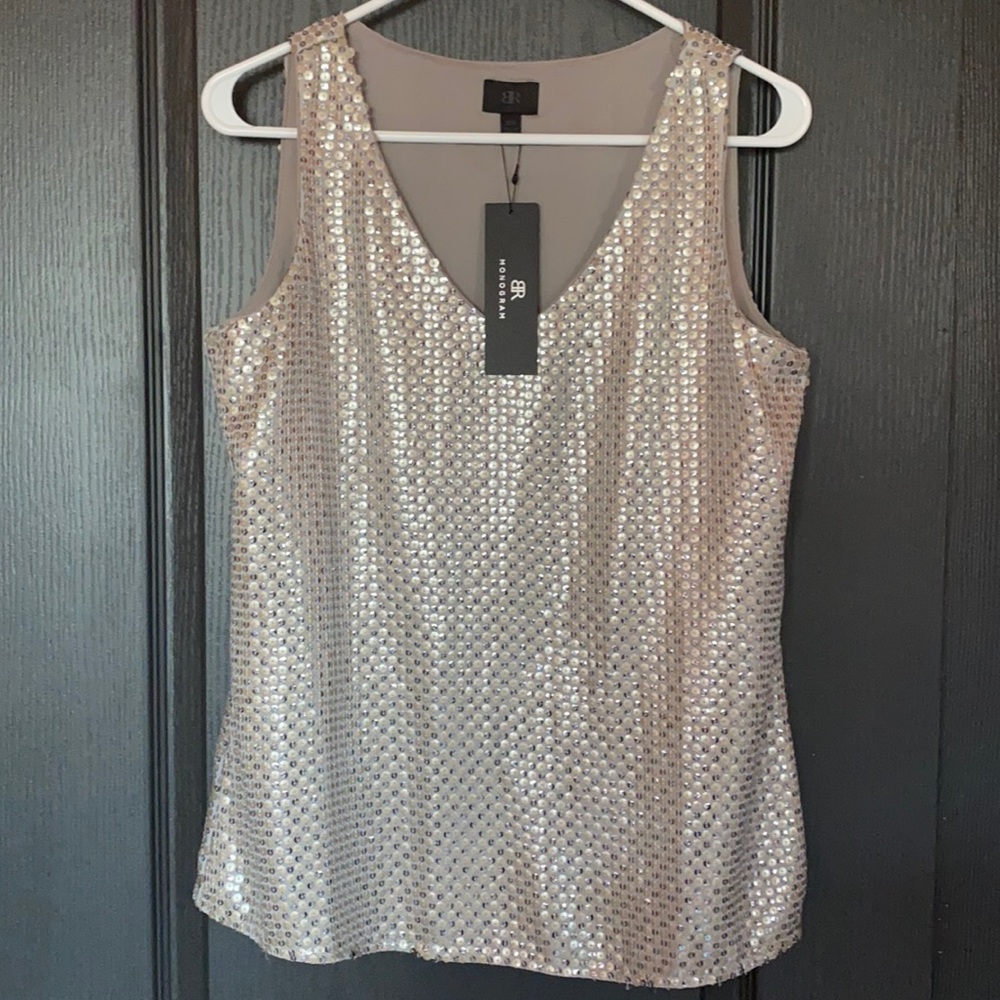 Banana Republic Sequined Top Sz S